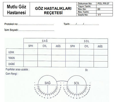 Gözlük reçetesi nasıl okunur?
