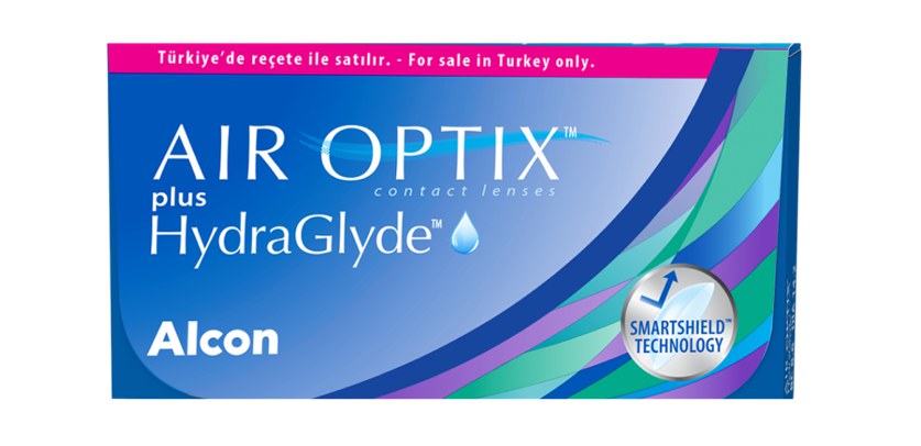 Air Optix plus HydraGlyde aylık kontakt lens kutusu
