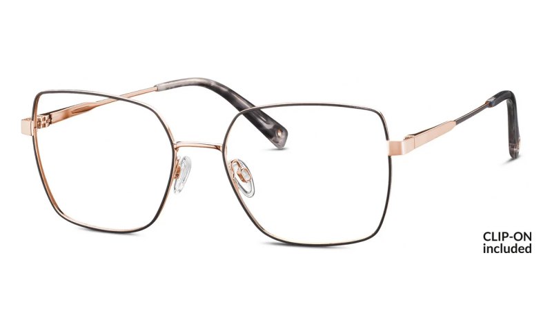 Brendel 902458 optik gözlük çerçevesi, kare metal · güneş klipsli · 53-17 mm · 3 renk
