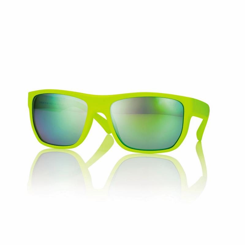 CentroStyle S0576 neon sarı yüzen polarize güneş gözlüğü yeşil ayna