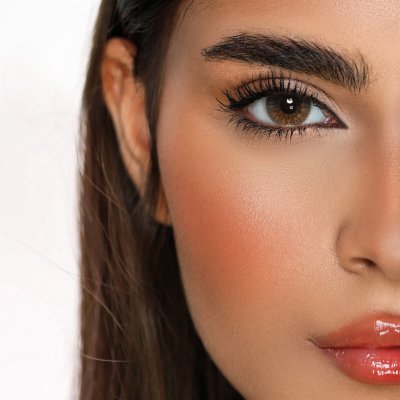 Desio Caramel Brown renkli kontakt lens — gözde görünümü