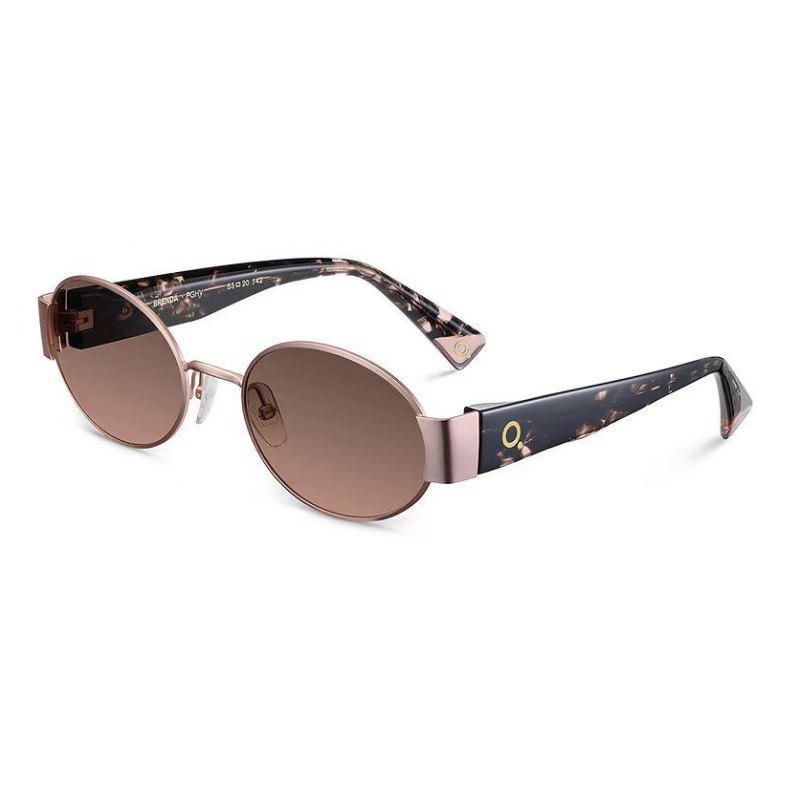 Etnia Barcelona Brenda, pembe altın / havana · oval metal · 53 mm