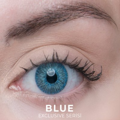 Labella Exclusive Blue renkli kontakt lens — gözde görünümü