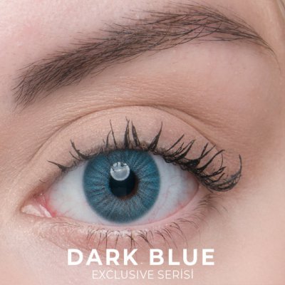 Labella Exclusive Dark Blue renkli kontakt lens — gözde görünümü