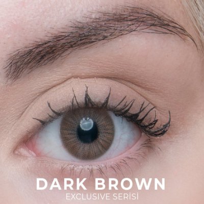 Labella Exclusive Dark Brown renkli kontakt lens — gözde görünümü