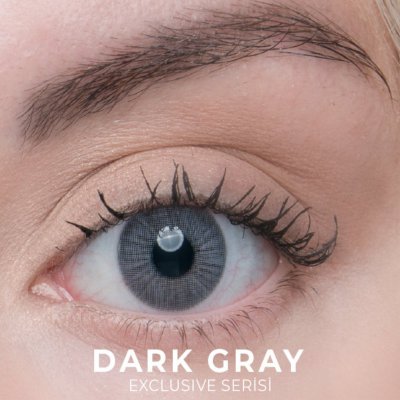 Labella Exclusive Dark Gray renkli kontakt lens — gözde görünümü