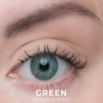 Labella Exclusive Green renkli kontakt lens — gözde görünümü