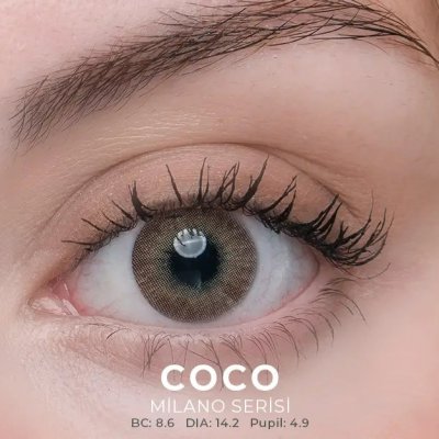 Labella Milano Coco renkli kontakt lens — gözde görünümü