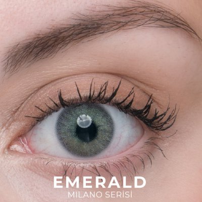 Labella Milano Emerald renkli kontakt lens — gözde görünümü