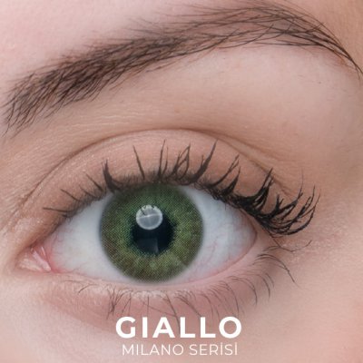 Labella Milano Giallo renkli kontakt lens — gözde görünümü