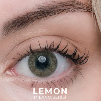 Labella Milano Lemon renkli kontakt lens — gözde görünümü