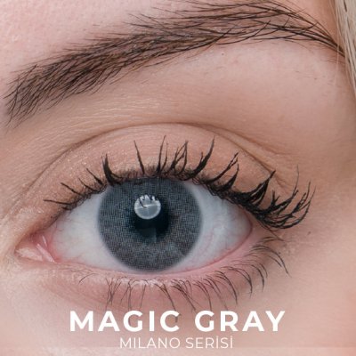 Labella Milano Magic Gray renkli kontakt lens — gözde görünümü