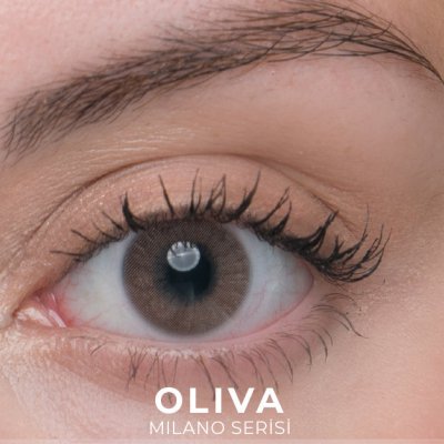 Labella Milano Oliva renkli kontakt lens — gözde görünümü