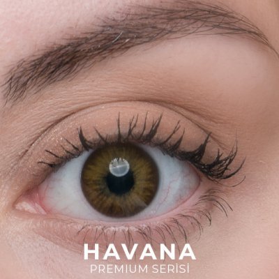 Labella Premium Havana renkli kontakt lens — gözde görünümü