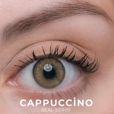 Labella Real Cappuccino renkli kontakt lens — gözde görünümü