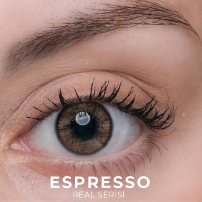 Labella Real Espresso renkli kontakt lens — gözde görünümü