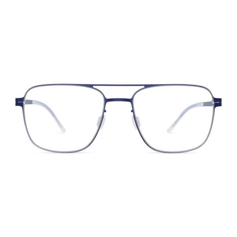 Lool Kosmo optik gözlük çerçevesi, lacivert / petrol · geometrik metal · 54-18 mm